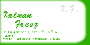 kalman fresz business card